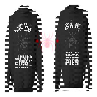 Just A Boy Who Loves Spiders Sweatshirt - Thegiftio