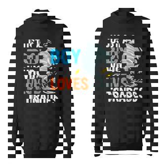 Just A Boy Who Loves Tornadoes Boys Storm Weather Chaser Sweatshirt - Thegiftio UK