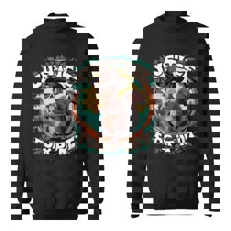 Justice For P'Nut Cute Peanut The Squirrel Cowboy Hat Sweatshirt - Monsterry