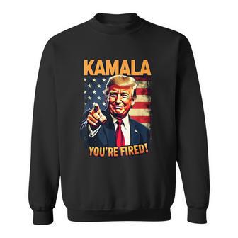 Kamala Du Bist Gefeuert Lustiger Präsident Trump Lacht Über Kamala Sweatshirt - Geschenkecke