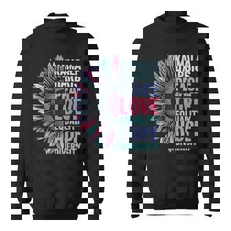 Kamala Harris Peace Love Equality Hope Diversity Sweatshirt - Monsterry