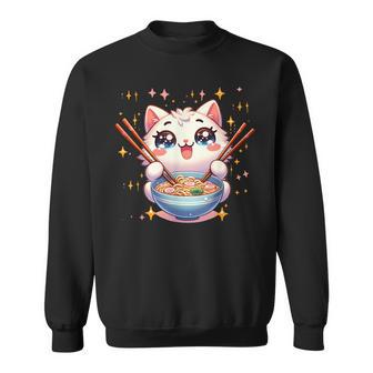 Katze Ramen Essen Nudeln Manga Anime Japanisch Kawaii Cute Sweatshirt - Geschenkecke