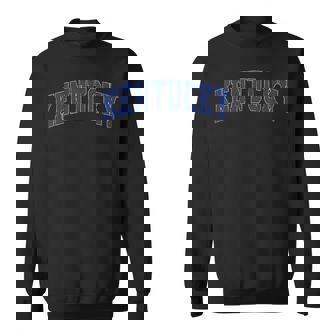 Kentucky Ky Retro Vintage Athletic Sports Blue Style Sweatshirt | Seseable UK