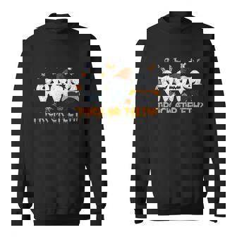 Kids Scary Teeth Halloween Costume Dentist Trick Or Teeth Sweatshirt - Monsterry