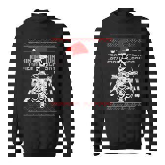 Kinda Merry Kinda Scary Ugly Christmas Sweater Skeleton Sweatshirt - Thegiftio UK