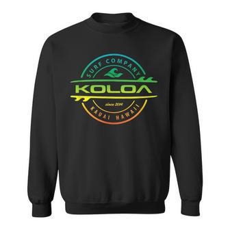 Koloa Surf Multicolor Thruster Logo Lightweight Surf Shop Sweatshirt - Thegiftio UK