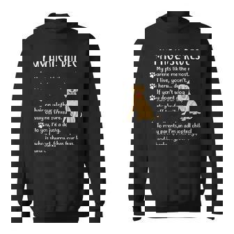 Labrador Retriever Apparel House Rules Labrador Retriever Sweatshirt - Monsterry