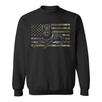 Labrador Retriever Black Lab Dad Mom Camouflage Dog Sweatshirt - Monsterry