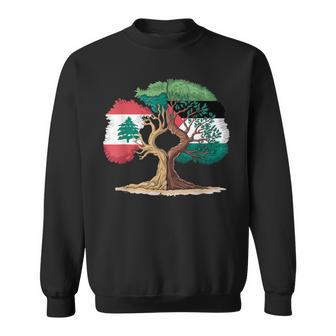 Lebanon Palestine Flag Lebanese Palestinian United Sweatshirt - Thegiftio UK