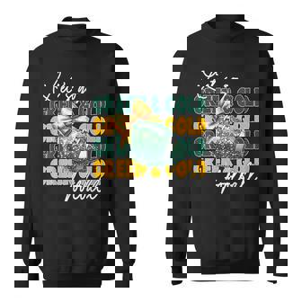 Let's Go Green & Gold Football Bow Sweatshirt - Thegiftio UK