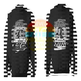 Level 40 Complete Retro 40Th Wedding Anniversary Sweatshirt - Thegiftio UK