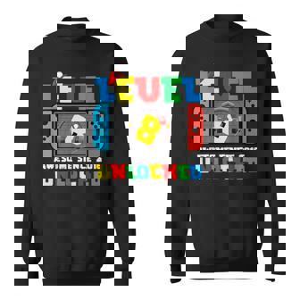Level 8 Unlocked Awesome Since 2016 8Th Birthday Video Games Sweatshirt - Thegiftio UK