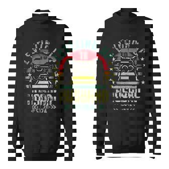 Leveling Up To Husband 2024 Leveled Bachelor Party New Gamer Sweatshirt - Thegiftio UK