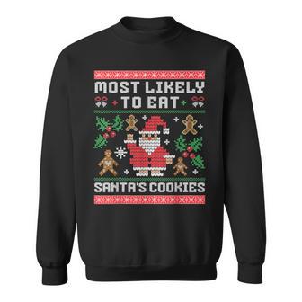 Am Liebsten Santas Kekse Essen Ugly Christmas Sweatshirt - Geschenkecke