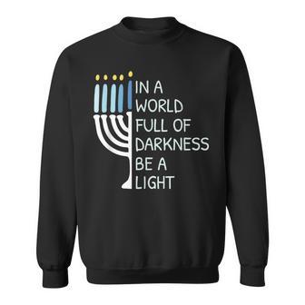 Be A Light Happy Hanukkah Sweatshirt - Thegiftio UK