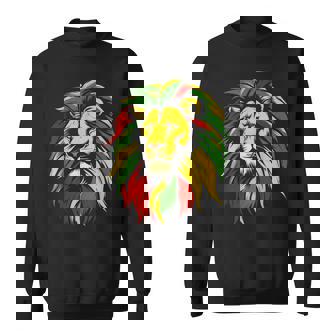 Lion Rasta Rastafari Jamaica Flag Colors Reggae Music Lover Sweatshirt - Thegiftio UK