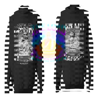 The Lord Has Glizzy God Hotdog Jesus Food Sunglasses Christ Sweatshirt - Monsterry