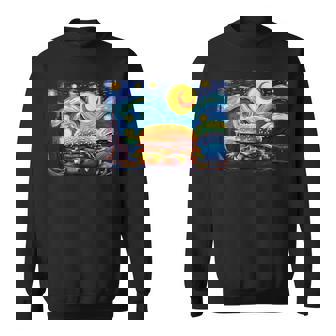 Love Hamburger Food Burger Van Gogh Sweatshirt | Mazezy