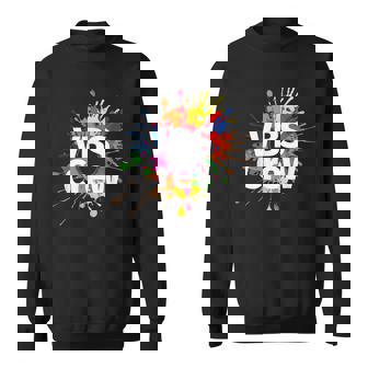 I Love Vbs 2024 Crew Vacation Bible School Paint Splatter Sweatshirt - Monsterry