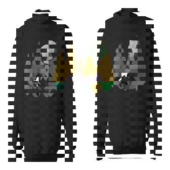 Low Poly Howling Wolf And Moon Polygon Sweatshirt - Monsterry