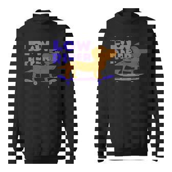 Low Rider Doxie Dachshund Dog Skateboarding Tank Top Sweatshirt - Monsterry
