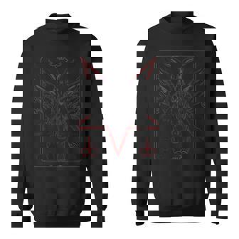 Lucifer Sigil Skeleton Goat Occult Gothic Baphomet Satanic Sweatshirt - Monsterry