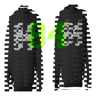 Lucky Number 84 Green Vintage Sports Player Fan Jersey Sweatshirt - Monsterry