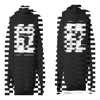 Maglia Sportiva Numero 62 Sesty Due Anno 62 Anteriore E Posteriore Felpa - Novitaregali