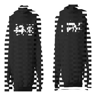 Maine Home Love US State Pride Outline Silhouette Sweatshirt - Monsterry