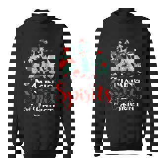 Making Spirits Bright Retro Ghost Christmas Costumes Sweatshirt - Thegiftio UK