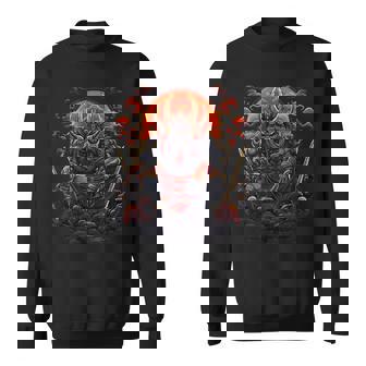 Masque Japonais Oni Akuma Démon Bushido Samurai Sweater e - Cadeauxyz