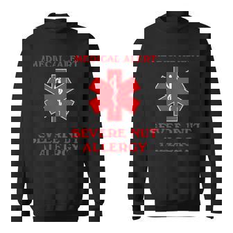 Medical Alert Severe Nut Allergy Awareness Sweatshirt - Monsterry