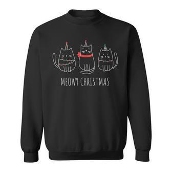 Meowy Christmas Weihnachten Katzen Weihnachtlich Sweatshirt - Geschenkecke