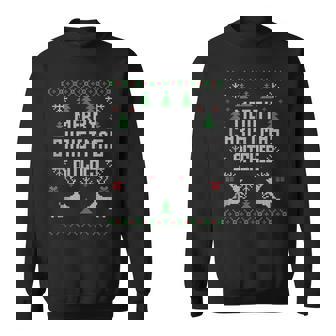Merry Christmas Bitches Reindeer Ugly Christmas Sweatshirt - Monsterry