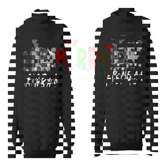Merry Friendsmas Friends Christmas Matching Xmas Black Sweatshirt - Thegiftio UK