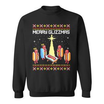 Merry Glizzmas Tacky Merry Christmas Hotdogs Sweatshirt - Thegiftio UK