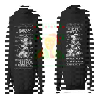 Merry Trumpmas Santa Claus Donald Trump Sweatshirt | Seseable UK