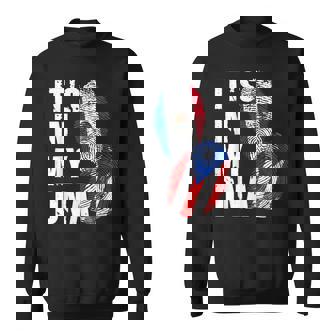 Mexican And Puerto Rican Dna Mix Flag Heritage Sweatshirt - Thegiftio UK