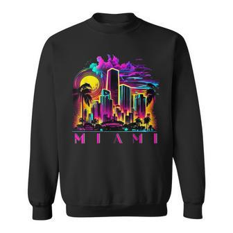 Miami Floridaibrant Colourful Miami Souvenir Sweatshirt - Geschenkecke