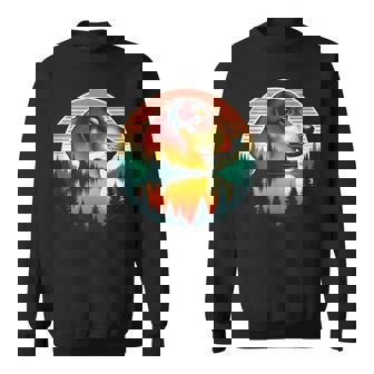 Miniature Dachshund Dog Sunset Retro Style Vintage 80s 70s Tank Top Sweatshirt - Monsterry