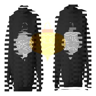 Minimal Christmas Icon Baubles Ball Ornament Sweatshirt - Monsterry