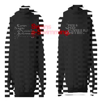 Minimalist Christmas T Swans A Swimming Q 7 Sweatshirt - Monsterry