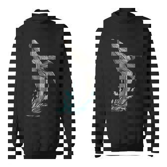 Minimalist Humpback Whale Breach Whale Watching Sweatshirt | Seseable CA