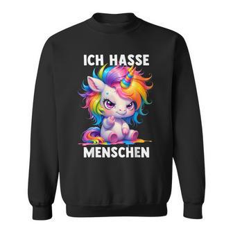 Misantroph Ich Hasse Menschen Sweatshirt - Geschenkecke