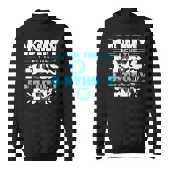 Mommy Of The Boss Birthday Boy Baby Decor Family Matching Sweatshirt - Thegiftio UK