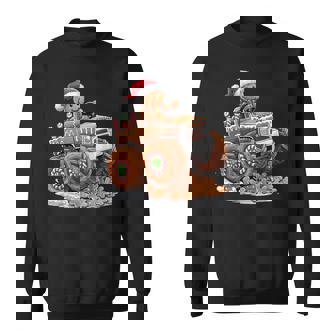 Monster Truck Gingerbread Man Christmas Baking Cookies Sweatshirt - Thegiftio