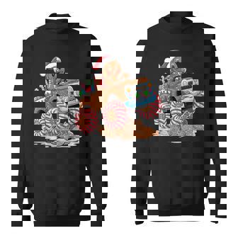 Monster Truck Gingerbread Man Christmas Baking Sweatshirt - Thegiftio