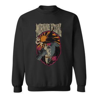 Morgenritual Zauberer Kaffeeliebhaber Mystische Hexe Sweatshirt - Geschenkecke