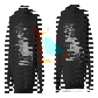 Mother's Day Gift Funny Dog Mom Dachshund i Love Mom Tattoo Sweatshirt - Monsterry