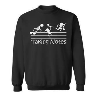 Musical Taking Notes Music Lovers Vintage Teachers Sweatshirt - Thegiftio UK